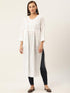 Megha in House of Kari Hand embroidery Chikankari Dress-White